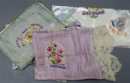 A quantity of Sweetheart handkerchiefs